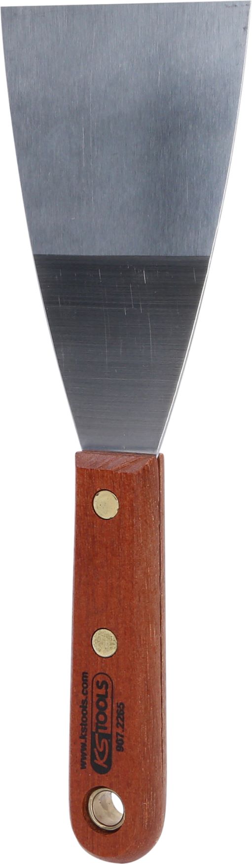 KS Tools 907.2265 EDELSTAHL Spachtel, 75mm, mit Holzgriff