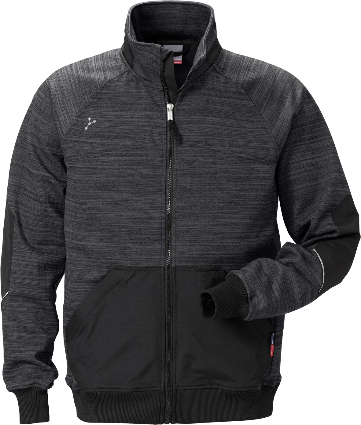 Fristads Kansas 125026-896-4XL Gen Y Sweatjacke 7052 SMP Grau/Schwarz Gen Y