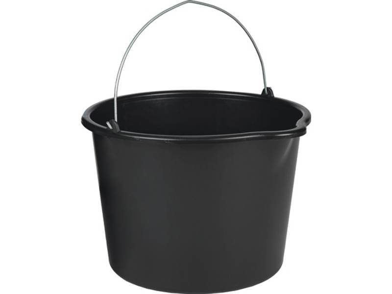 JOPA 1102007 Baueimer  20 l mit Tülle schwarz Polyethylen