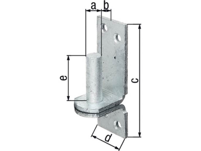 GAH 311308 Kloben  auf Platte 20x20mm feuerverzinkt