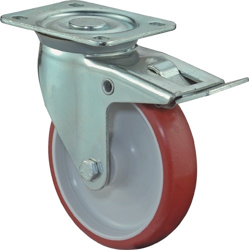 BS ROLLEN L420.B31.080 Lenkrolle  Rad-Ø 80 mm Tragfähigkeit 120 kg mit Totalfest