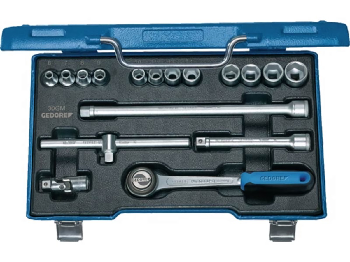 GEDORE 6235980 Steckschlüssel-Satz 30 GMU-3 17-teilig 3/8 '' Schlüsselweiten 6-1