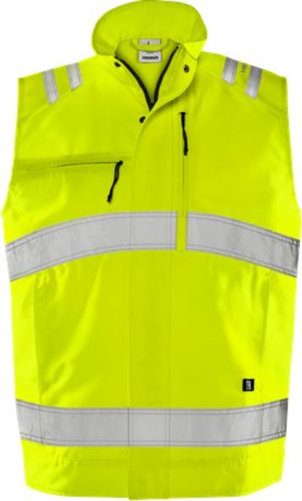 Fristads Kansas 134242-130 High Vis Green Weste Kl. 2 5067 GPLU Gr.S Warnschutz-