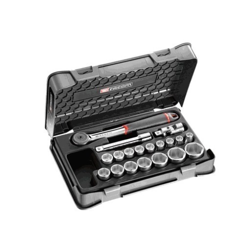 Facom S.161-2P6PB Steckschluessel-Set 1/2 S.161B, 19-tlg