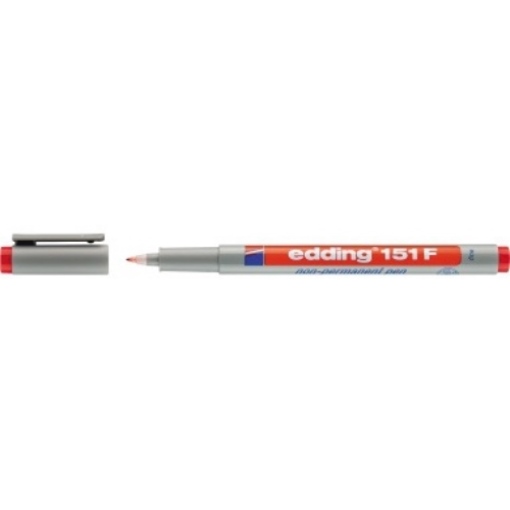 edding Folienschreiber 151 F 4-151002 non-permanent rot