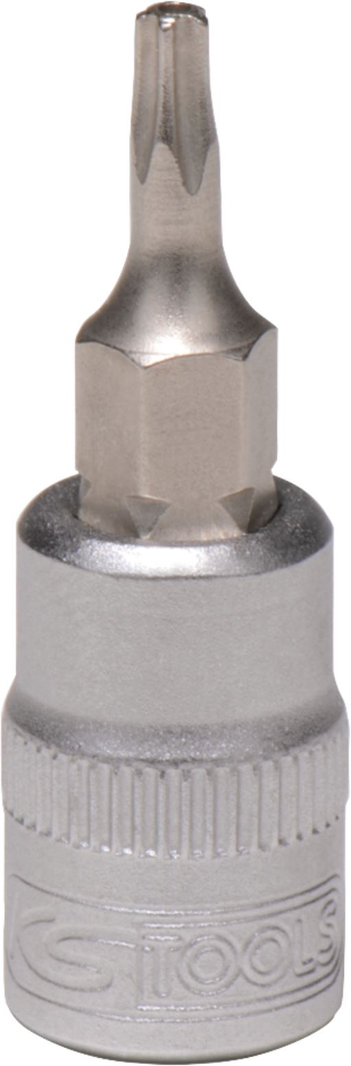 KS Tools 911.1705 1/4'' Bit-Stecknuss, Fünfstern mit Stirnlochbohrung, TS27