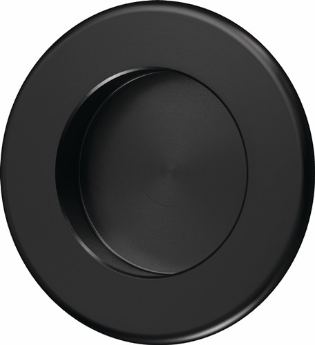 HERMETA 4554-70E Muschelgriff  Aluminium schwarz pulverbeschichtet rund  Einlass