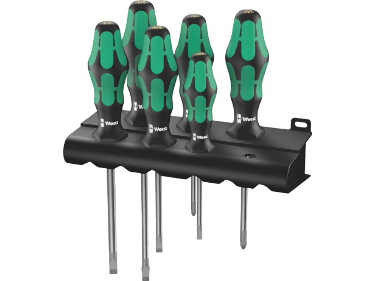 WERA 05105656001 Schraubendreher-Satz 334/355/6 6-teilig Schlitz / PZD 2-Kompone