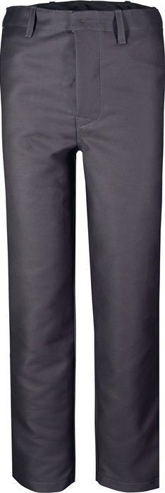 Schweißerschutzbundhose Gr.52 grau PROBAN EN ISO 11611:2015 Klasse 2 A1 A2, EN ISO 11612:2015 A1 A2 B1 C1 · 100 % Baumwolle, Proban ® -Ausrüstung · ca. 470 g/m² · zwei Seitenbeuteltaschen · eine Zollstocktasche · Hosenschlitz geknöpft · Bund mit sieben Gü