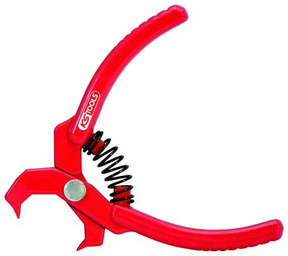 KS Tools 115.1097 Niet-Lösezange, rot, abgewinkelt, 100mm