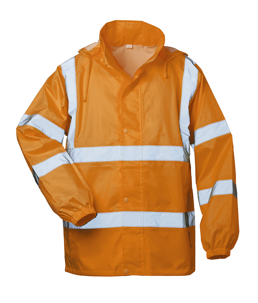 Gr .L (54/56) *HAUKE* WARNSCHUTZ-REGENJACKE orange *HAUKE* HIGH VISIBILITY RAIN