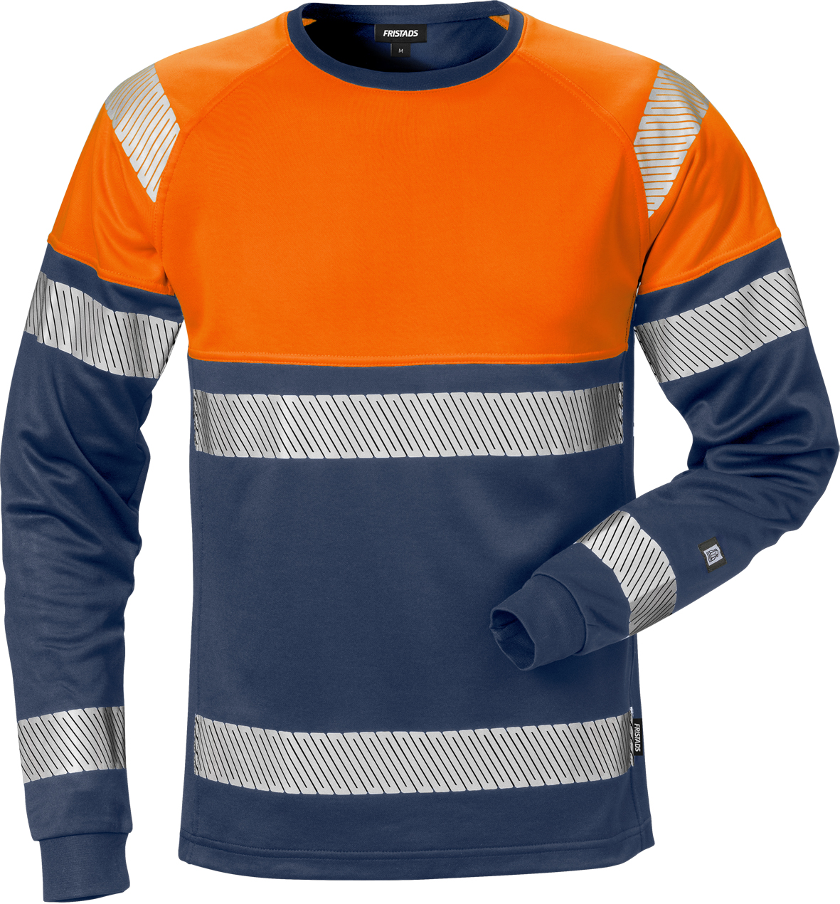 Fristads 129513-271-XS High Vis T-Shirt Langarm Kl. 1 7519 THV - Rippstrickkrage