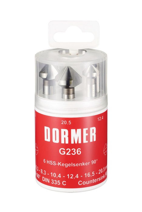 DORMER G2364 Kegelsenker-Satz DIN 335 C 90 ° Nr.4 6.3 - 8.3 - 10.4 - 12.4 - 16.5