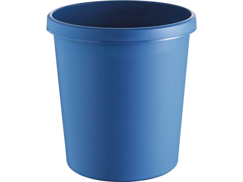HELIT H6123834 Papierkorb  18 l H331xD.315 mm mit Griffrand Kunststoff blau
