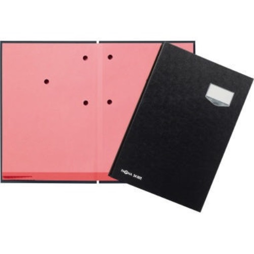 PAGNA Unterschriftenmappe de Luxe 24202-04 20 Fächer Pappe schwarz
