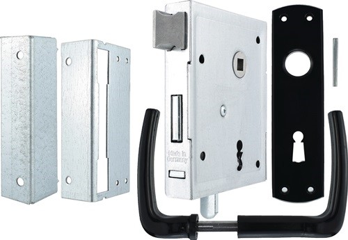 BEVER 79BK Universal-Kastenschloss 79BK DIN links/rechts BB mit Drücker und Schi