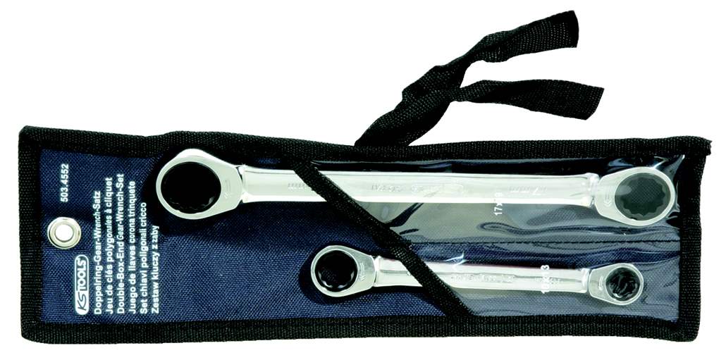KS Tools 503.4552 GEARplus Doppel-Ratschenringschlüssel-Satz, 2-tlg.