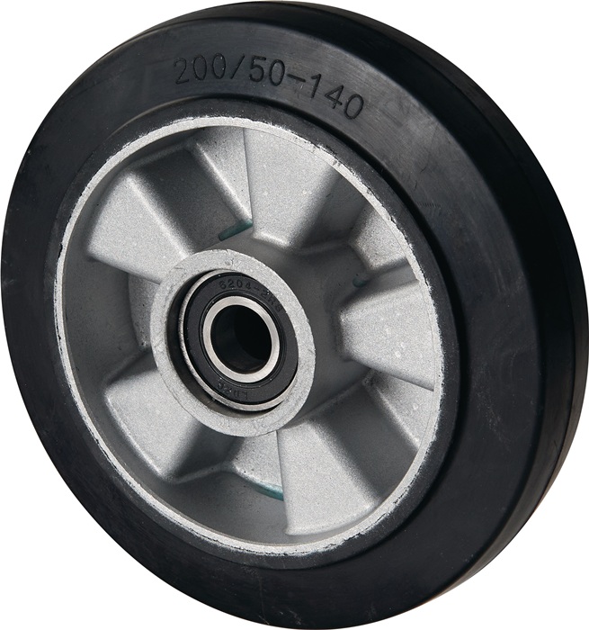 034527140010 Lenkrad  Elastik-Vollgummi Naben-L. 55 mm Rad-B. 50 mm Rad-Ø 200 m