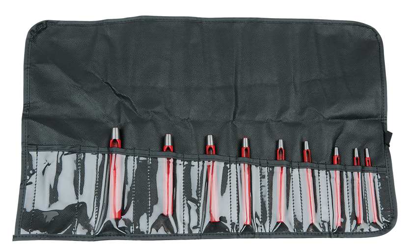 KS Tools 129.2107 Rundlocheisen-Satz, 9-tlg.