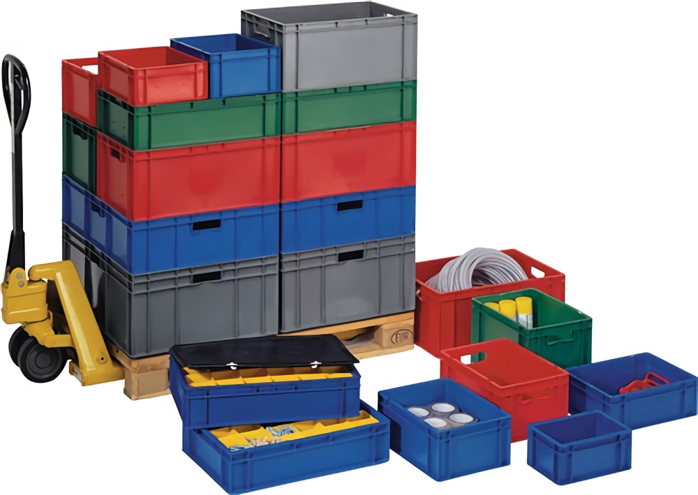 LA-KA-PE TK600/270-0 GRAU Transportstapelbehälter  L600xB400xH270mm grau PP Durc