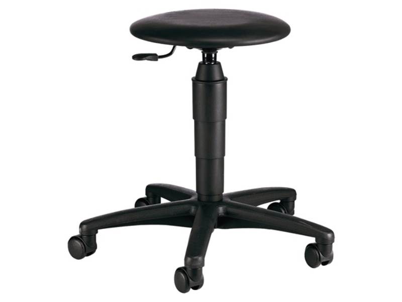 TOPSTAR 72260   D 10 H Drehhocker  mit Rollen Kunstlederpolster schwarz Sitzhöhe