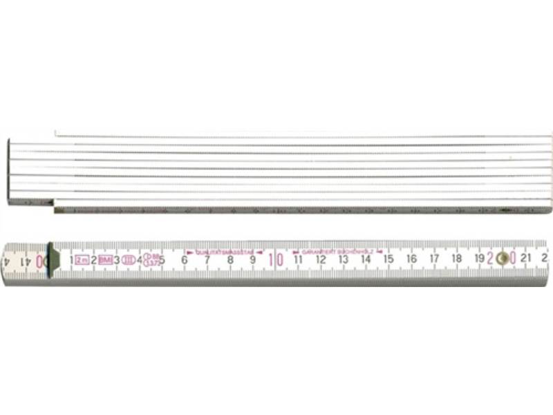 BMI 979806200 Gliedermaßstab  Länge 2 m Breite 16 mm mm/cm EG III Buche weiß