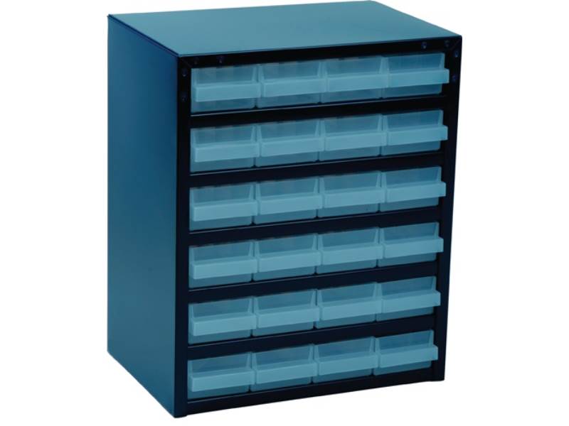 RAACO 137577 Kleinteilemagazin  B357xT255xH435mm Stahlblech 24 Schubladen Poypro