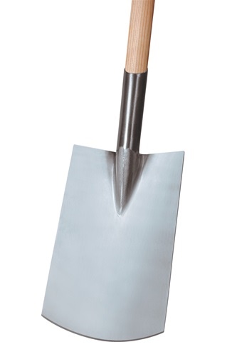 IDEAL 27100210 Rohrdüllspaten Gärtner Form Blattmaß 290 x 180 mm Größe 2 mit T-S