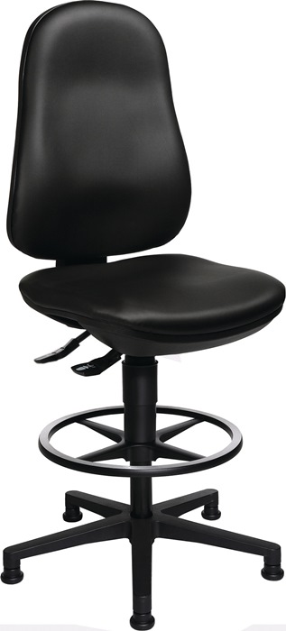 TOPSTAR 8170D10T Arbeitsdrehstuhl Point 70 C Bodengleiter + Fußring Kunstlederpo