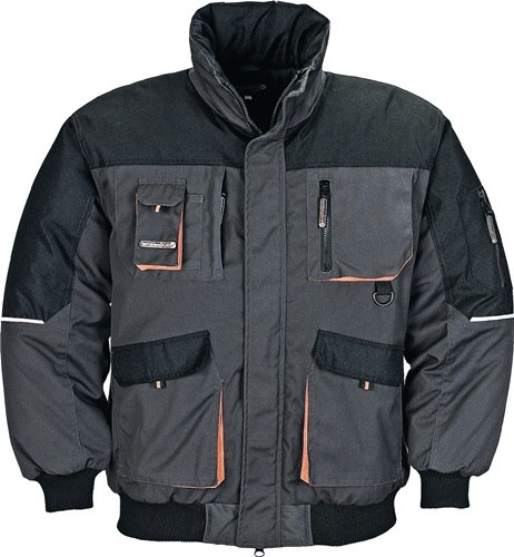 TERRATREND 4629 FB 6310 Pilotenjacke  Größe L dunkelgrau/schwarz/orange