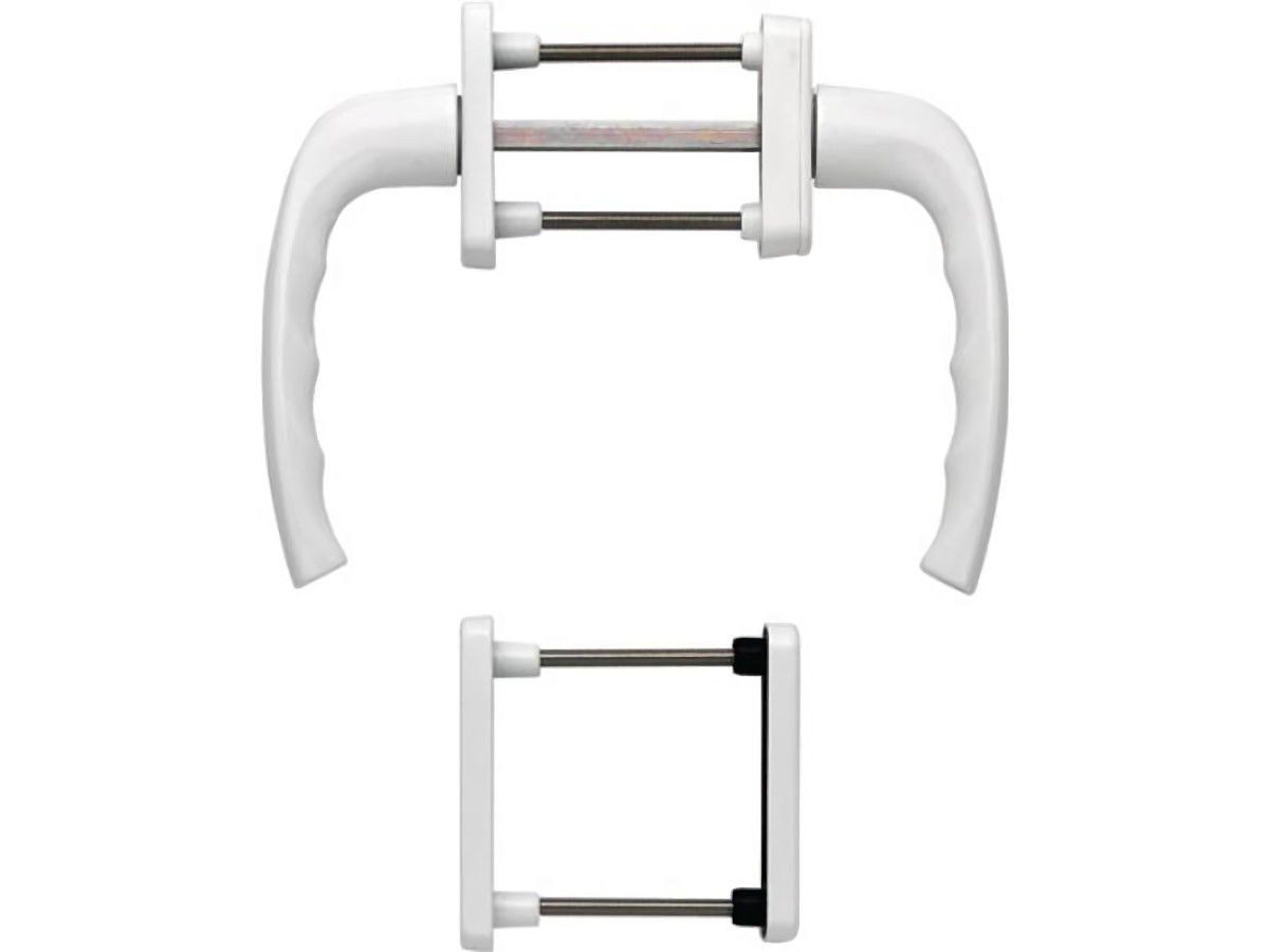 HOPPE 3273901 Balkongarnitur New York 0810/961N/U10/ Aluminium F9016 63-73 mm V