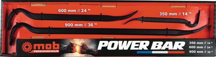 PEDDINGHAUS 7187000301 Nageleisen-Set Power Bar Gesamtlänge 350 / 600 / 900 mm