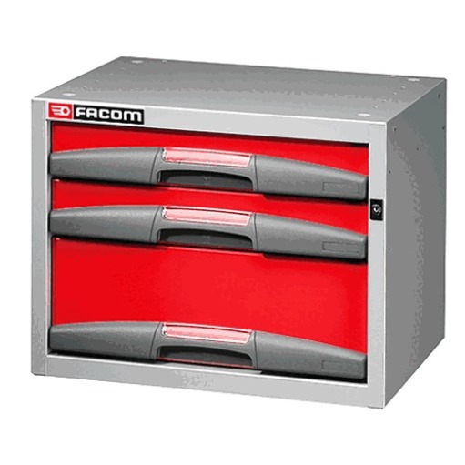 Facom F50000042 Matrix Regal, klein, tief, mit 3 festen Schubladen