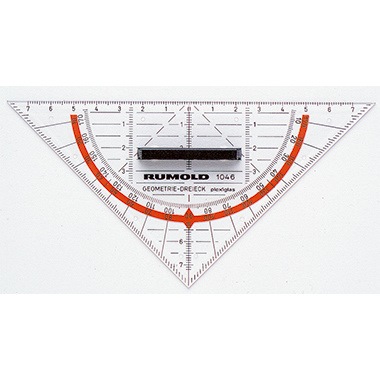 RUMOLD Geometriedreieck 1046 16cm Plexiglas transparent