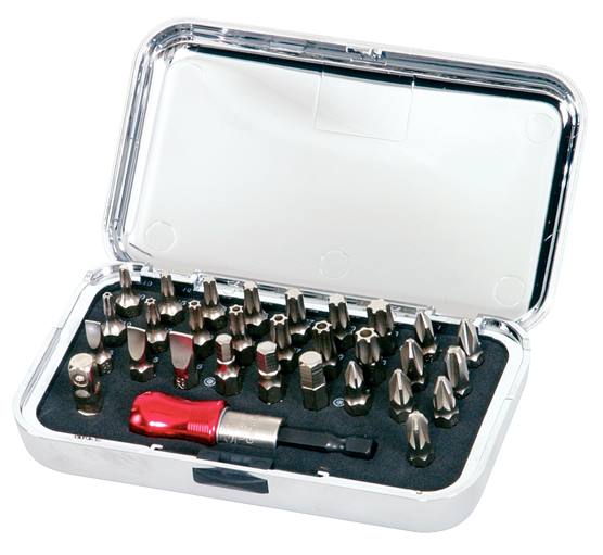 KS Tools 911.2070 1/4'' CHROMEplus Bit-Satz, 30-tlg.