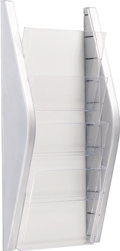 HELIT H62701-00 Prospekthalter  H540xB280xT80mm DIN A4 hoch silber