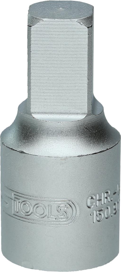 KS-Tools 150.9113 3/8'' Öldienst-Bit-Stecknuss für Innenvierkant-Schrauben, 10 m