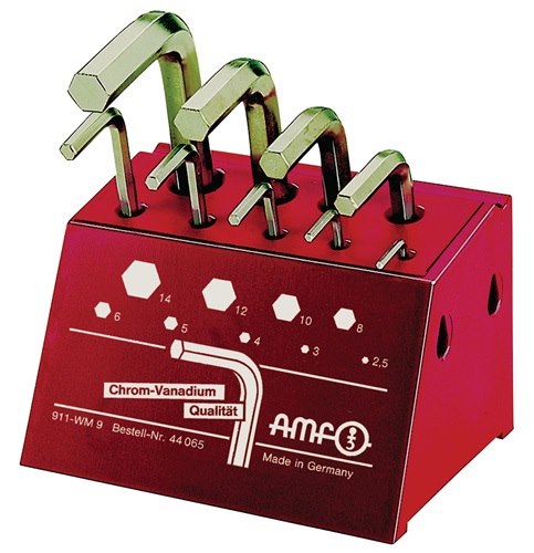 AMF 44065 Winkelschraubendreher-Satz 911-WM9 9-teilig Werkstattständer SW 2,5 -