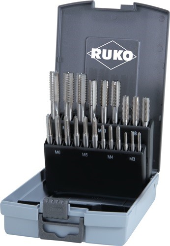 RUKO 245001RO Handgewindebohrer-Satz DIN 352 M3-M12 21-teilig HSS