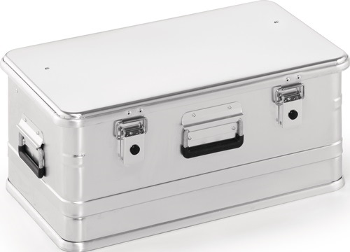 Aluminiumbox L582xB385xH262mm 47 l mit Klapphebelverschlüssen mit Bohrungen