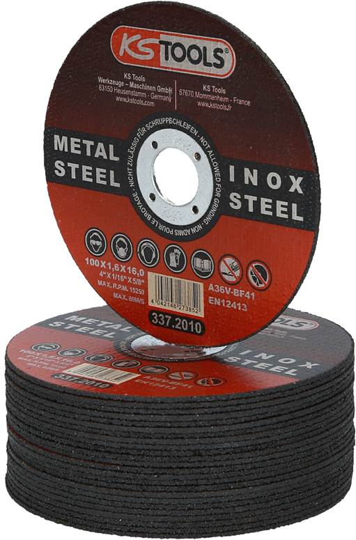 KS Tools 337.2010 Hochleistungs-Dünntrennscheibe, Ø 100mm, 1,6mm, 25 Stück