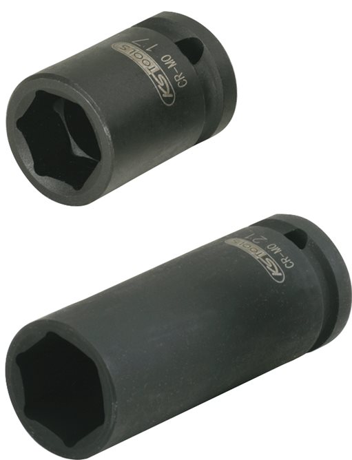 KS Tools 515.0306 Kraft-Stecknuss-Satz für LKW Radbolzen, 2-tlg.