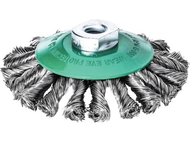 LESSMANN 472.857.WZ Kegelbürste  D. 115 mm Drahtstärke 0,5 mm VA 12 mm 15000 min