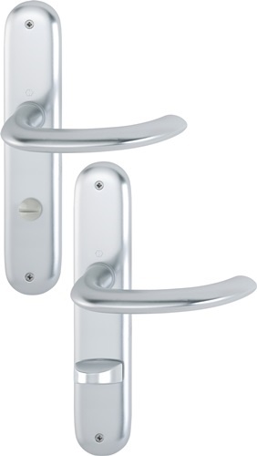 HOPPE 2785542 Langschildgarnitur Marseille 1138/273P Aluminium F1 SK/OL 78 mm DI