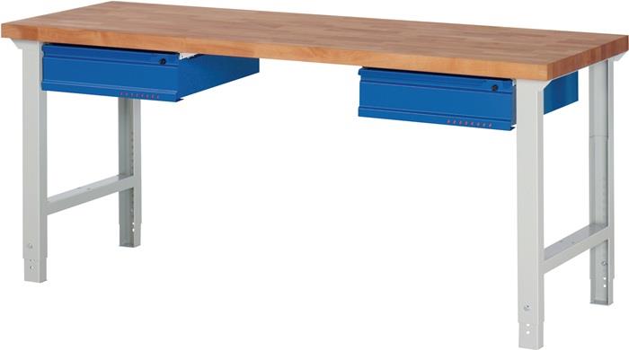 TECWERK 2000425522 Werkbank Ser.BK 650 B2000xT700xH790-1140mm Buche massiv licht