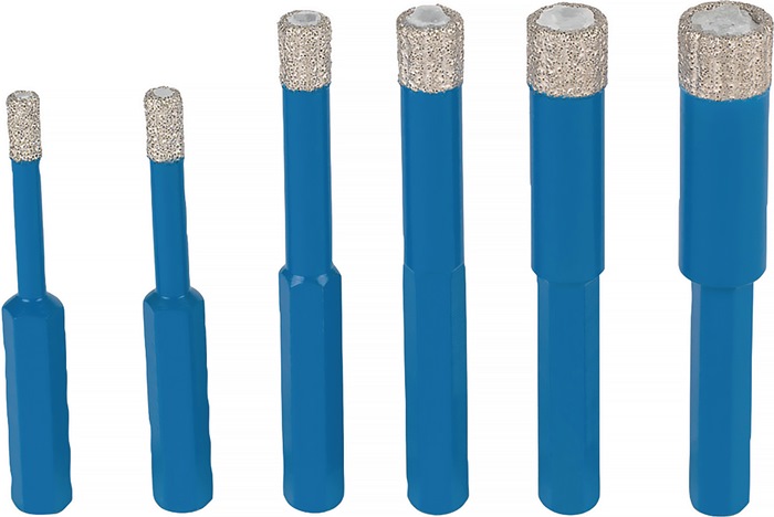 TYROLIT 34393131 Fliesenbohr-Set DDT HEX 6-teilig Ø 5, 6, 8, 10, 12, 14 mm Schaf