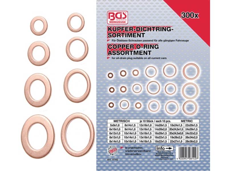 BGS 8142 Dichtringsortiment  300-teilig