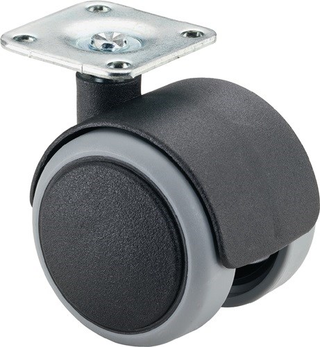 BS ROLLEN F76.040.PL Kunststoffdoppelrolle  Rad-Ø 40 mm Tragfähigkeit 30 kg mit
