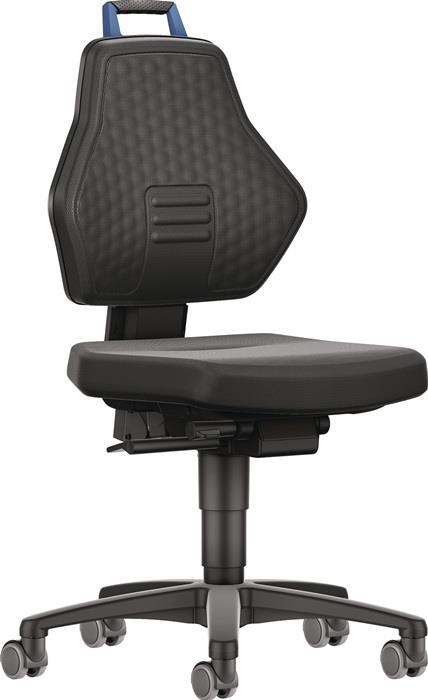 TECWERK 2000425211 Arbeitsdrehstuhl Rl.Supertec schwarz Grifffarbe blau 450-600m