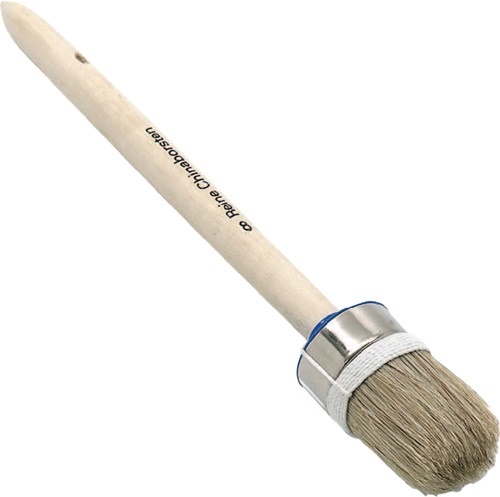 Ringpinsel Gr.14 Borstenlänge 66 mm helle Mischborste roher Holzstiel